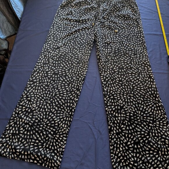 Mossimo lounge pants black/white XL wide leg pull-on tie string Lightweight - Picture 1 of 7